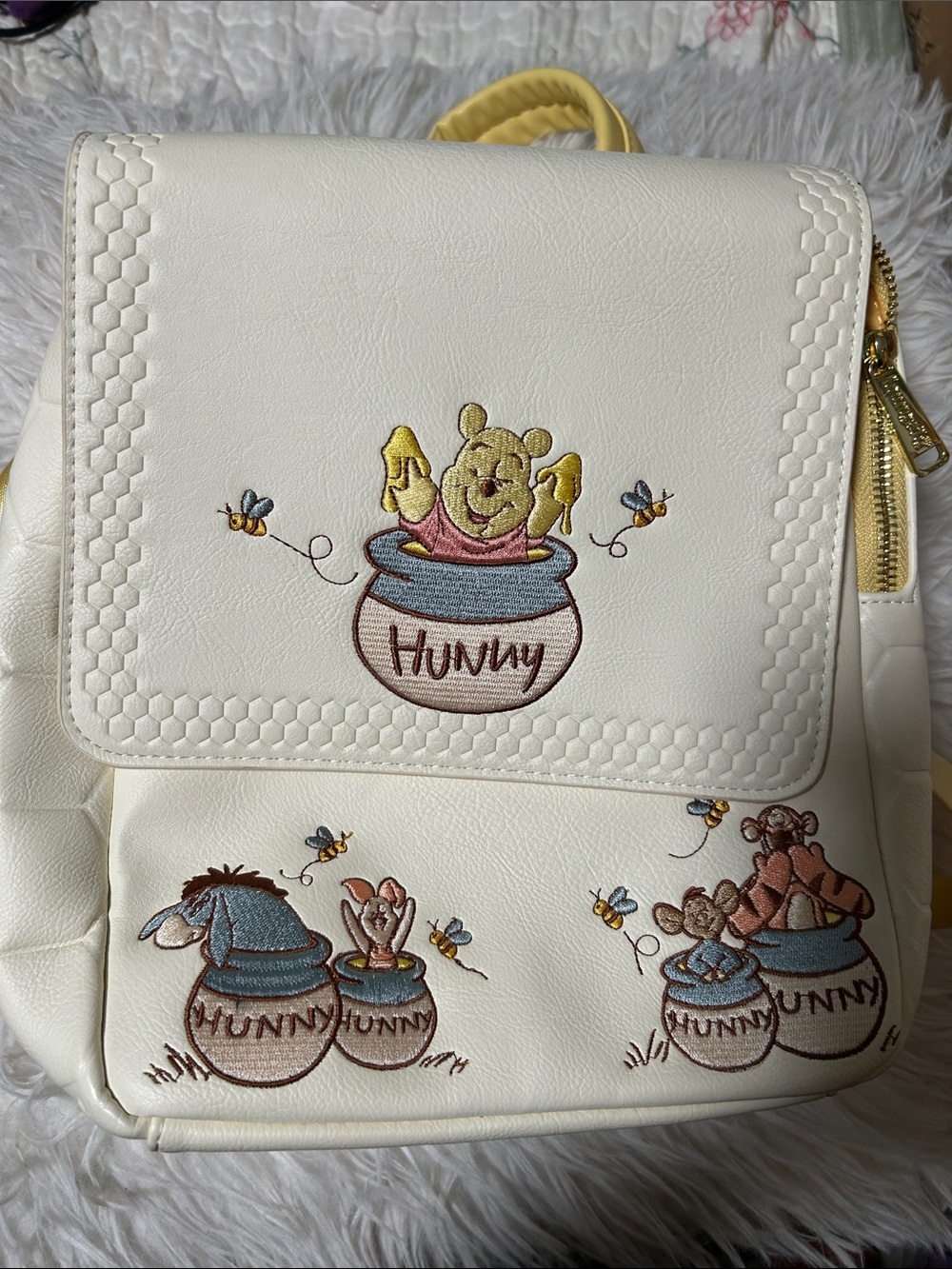 Loungefly Cream Winnie the Pooh Embroidered Mini Backpack